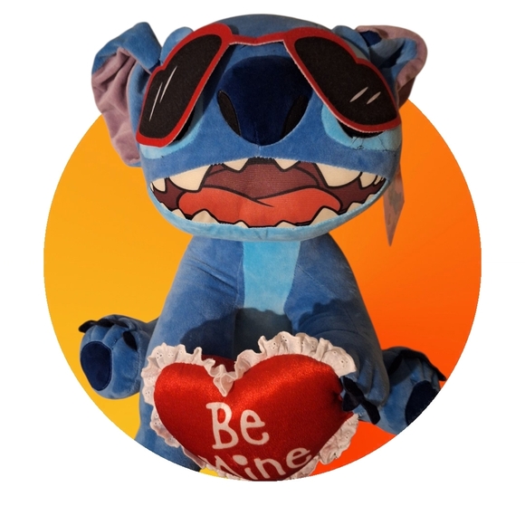 Disney Other - Disney Stitch Stuffy with Heart-Be MINE